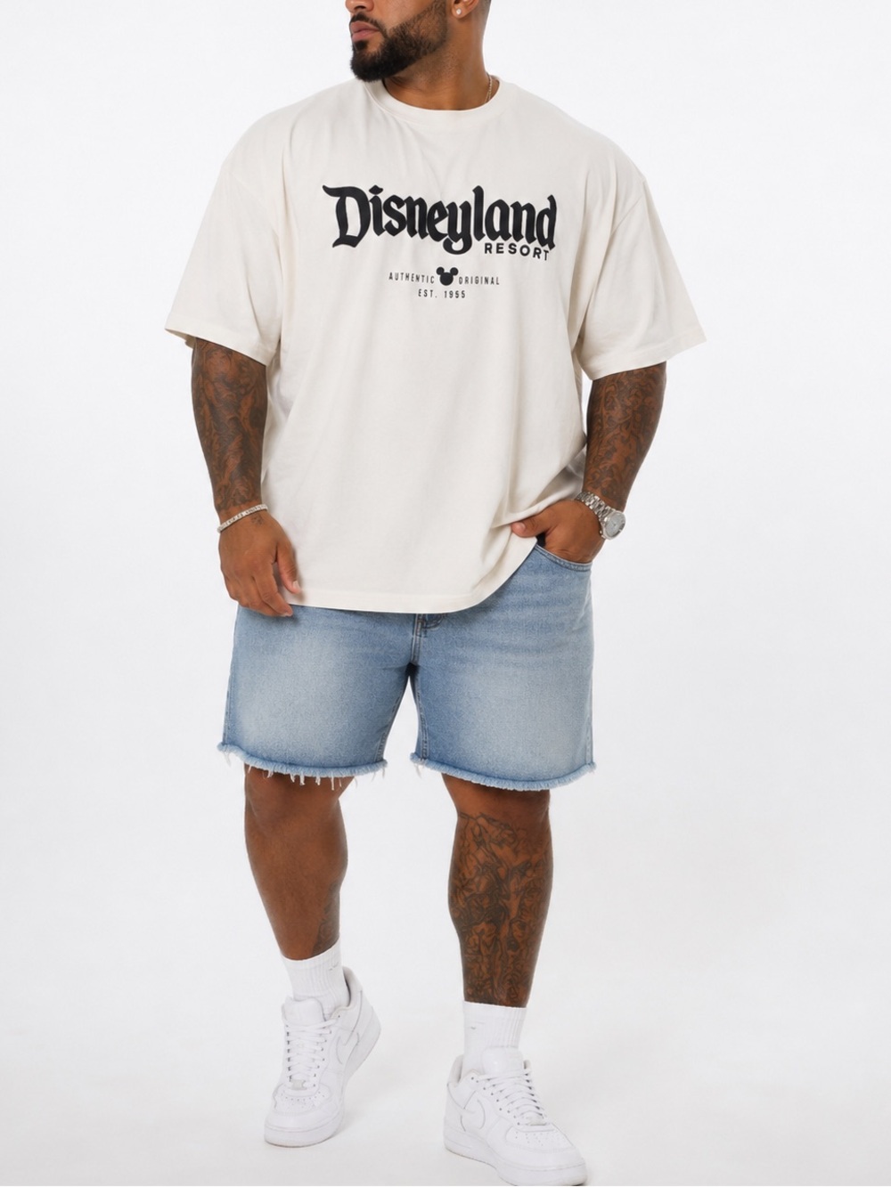 Disneyland T-Shirt 3XL Men’s Embroidered White Black